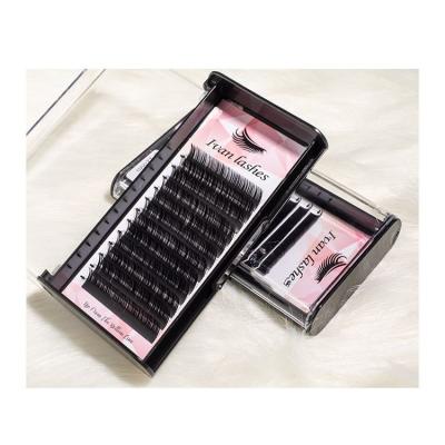 China Natural Wholesale Private Label False Eyelashes Long Slit Tips Flat Ellipse Extensions Synthetic for sale