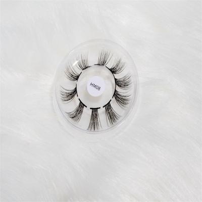 China PBT fiber made in China customized artificial segmented eyelash groups handmade eyelashes small natural segmented eyelashes for sale