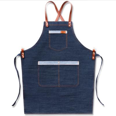 China Durable/Recyclable/Folding Custom Logo Printing Coffee Milk Tea Shop Hairdresser Work Baking Apron For Men Women Restaurant Waiter for sale