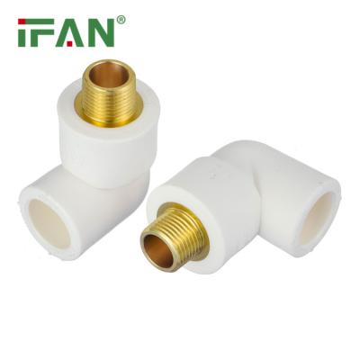 China Connect Pipes IFAN Customized 20mm-110mm Pipe Fittings Plastic White Color PPR Pipe Fittings for sale