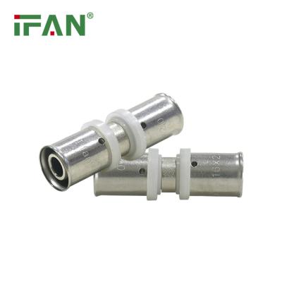 China IFAN Wholesale Durable PEX Heat Resistant Brass Fittings Plumbing Press Fit Fittings For Water for sale