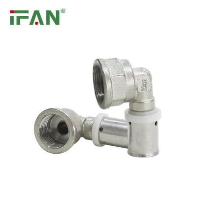 China Durable IFAN Suppliers 1/2 3/4 Inch Female Elbow PEX Press Fittings Brass PEX Fittings for sale