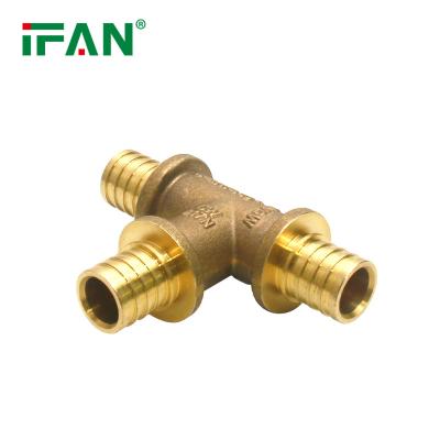 China Pipe lines connect 2023 hot sale 16-32mm brass tee brass fitting plumbing materials fitting pipe fittings for sale