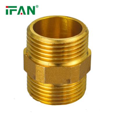 China IFANPlus Durable Custom Full Size Brass Male Threaded Nipple Fitting Brass Fittings for sale