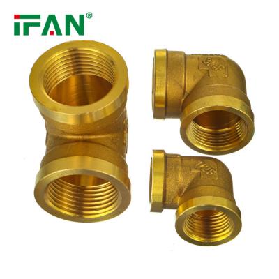 China IFANPlus Elbow Brass Pipe Fittings Durable High Quality Normal Brass Copper Thread Fittings for sale