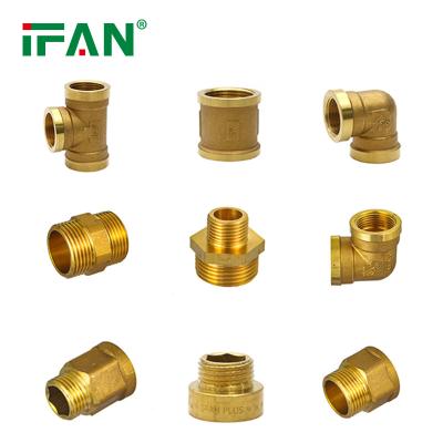 China IFANPlus Durable Custom All Type Brass Threaded Fitting Female Elbow Tee Brass Coupling Fittings For Water for sale