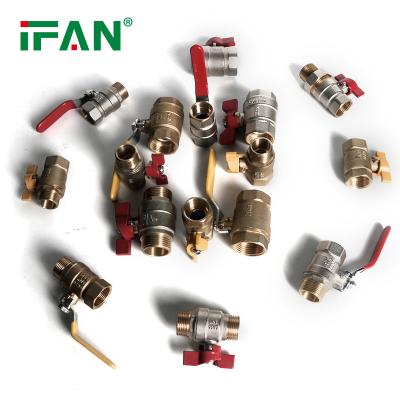 China IFAN OEM ODM General High Pressure Ball Valve 3/4 1 Inch Brass Ball Valve With Thread for sale