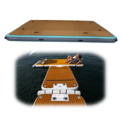 China PVC CE Certificate 3x3 Air Floor Inflatable Floating Platform Island Floating 8 Persons for sale