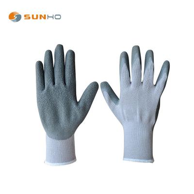 China Construction Safety Anti-Slip Gauge Gloves 10 Gray Latex Coated Work Gloves Safety Construction for sale