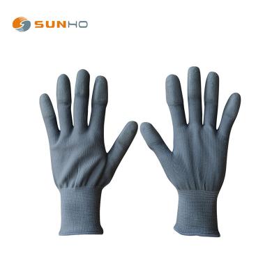 China Sunnyhope Gardening Gloves 13G Comfortable and Fantition Work Safety Glove Cheap Colorful PU Coated Gloves for sale