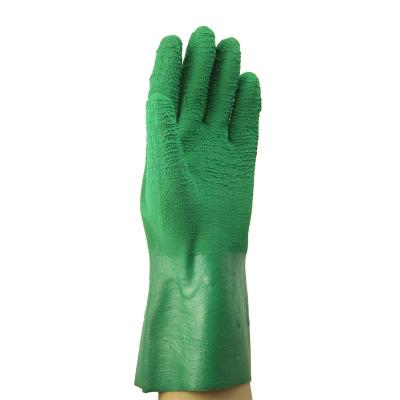 China Daily Life Gloves For Work Crinkle Gloves Full Latex Interlock Coated Gauntlet Rubber Construction Coated Working Gloves for sale