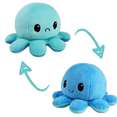 China Factory Supply 2021 Soft Cute Embroidered New Product Hot Selling Double Stuffed Octopus Soft Customized Toy for sale