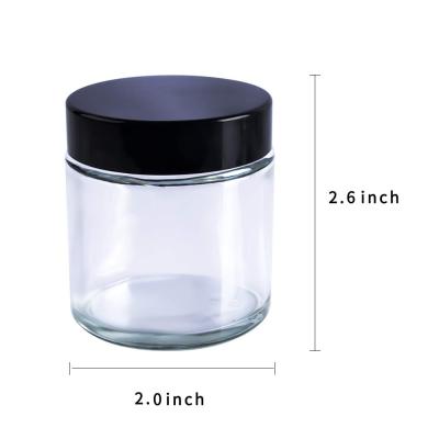 China Food Factory Directly Canned Glass 80ml Round Jars Cosmetics And Face Cream Prefect Lotion for sale