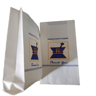 China Disposable food packaging rx pill medicine hospital paper bag for sale