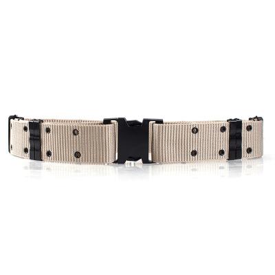 China Anti-UV Cheap Waist Support Combat Khaki Outdoor Tactical Belt With Custom Logo for sale