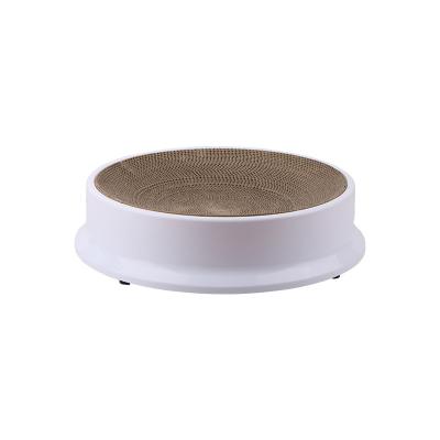 China Wear-resistant Pet Toy Paper Cat Scratch Board Cat Scratcher of Viable Round High-density Durable for sale