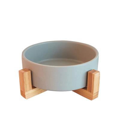 China New Viable Creative Neck Support Cat and Dog Bowl Ceramic Dog Feeding Bowl Round Pet Basin Ceramic Pet Bowl for sale