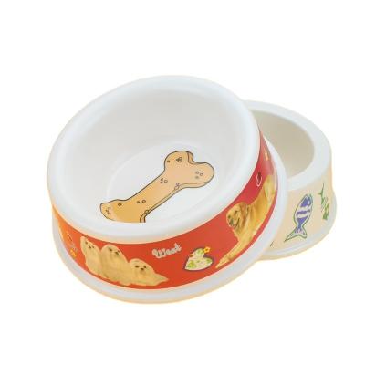 China Viable Wholesale Custom Colored Fashion Melamine Dogs Cats Pet Round Bowl Water Food Feeder for sale