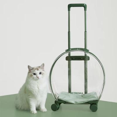 China Portable Outdoor Travel Handbag Dog Trolley Backpack Cat Breathable Hot Selling Transparent Case for sale