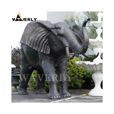 China Europe Home Decor Garden Antique Bronze Metal Brass Sculpture Metal Large Elephant Statues for sale