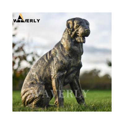 China Europe Life Size Dog Realistic Sculpture Dog Bull Dog Statue Sculpture Rotwiller for sale