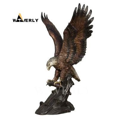 China Europe Polish Cast Bronze Eagle Sculpture Statues For Sale Life Size Eagle Statues for sale