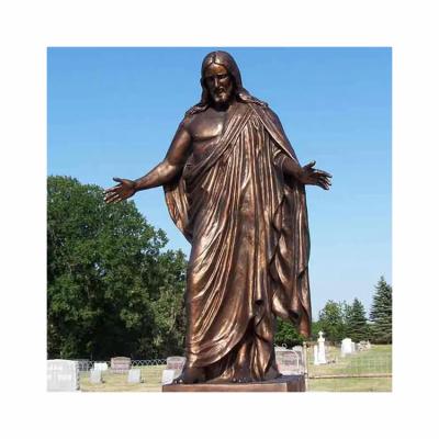 China Outdoor Metal Jesus Christ Statues Sculpture Religious Jesus Europe Garden Decoration Life Size Bronze Statue for sale