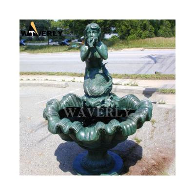 China Europe Garden Matsya Mermaid Outdoor Fountain Mermaid Pool Bronze Fountains for sale