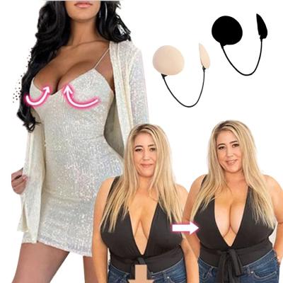 China Polyester Amazon Frontless Anti Glare Bra Stickers Invisible Strapless Bra Stickers Gather Anti Bump Silicone Milk Stickers for sale