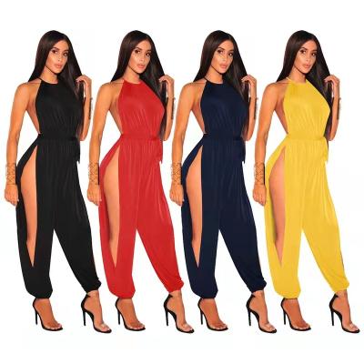 China 2022 European women's autumn new QUICK-DRY casual cotton overalls sexy slim fit women's nightclub and American overalls for sale