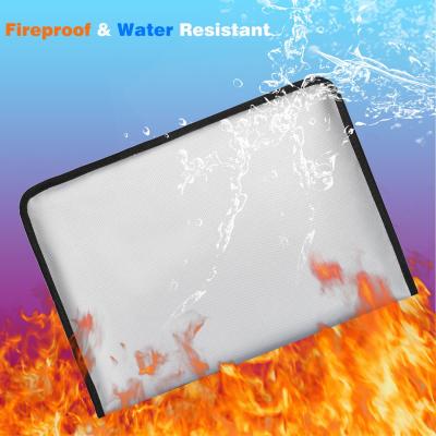 China Custom Fireproof Document File Folder Bag HardCover A4 Fireproof Expanding 280g for sale