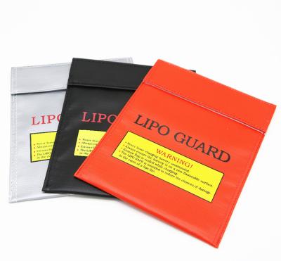 China Red Lipo Safe Bag Black Fire Safe Box 180x230mm For RC Drone for sale