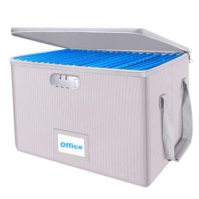 China UL94 VTM-0 Foldable Fiberglass Fireproof File Storage Box for sale