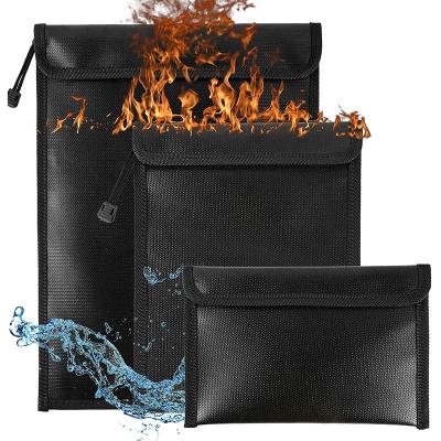 China Prop65 Fireproof Document Bag With 3 Zipper Pouch for sale