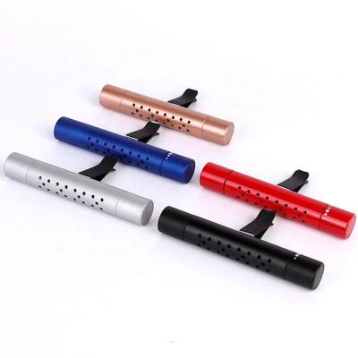 China Luxury Black Gold Car Red Blue Air Freshener Scents Diffuser Duct Clips Perfume Essential Oil Sticks for sale