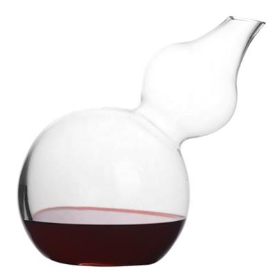 China 2500ml Calabash Home Shape Crystal Glass Wine Decanter for sale