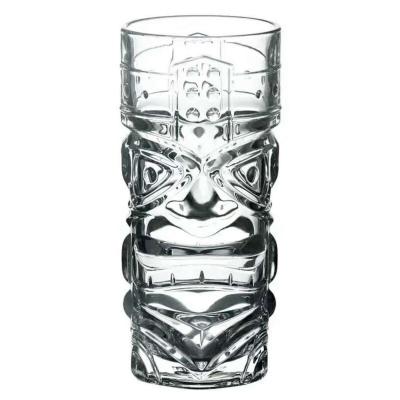 China Premium Totem Tiki Glasses 15oz Bar Face Set of 6 for sale