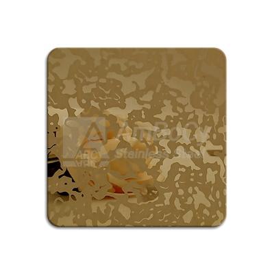 China Foshan Ambocy 4x8 Etched Customized Gold Color Stainless Steel Decorative Sheet For Door /Lift 4*8ft/4*10ft/1500*3000mm for sale