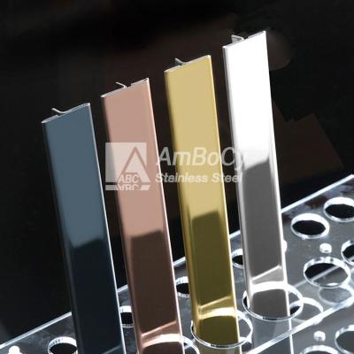 China Gap for tile/ceramic/floor/wall thickness 1.0MM T shape stainless steel tile corner trim for corner guard for sale