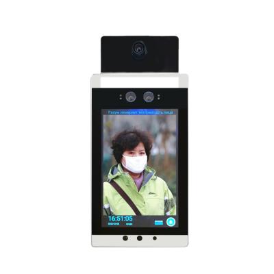 China face recognition temperature measurement touch screen self check kiosk 8inch for sale