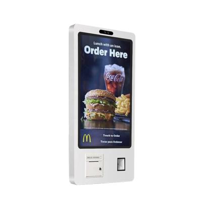 China 27 inch touch screen payment order kiosk self serve kiosk for restaurants for sale