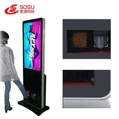 China 55 inch Floor Stand Digital Signage With Shoe Polishing Ad Display Machine for sale