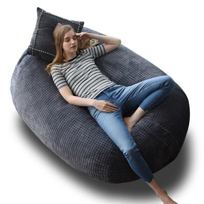 China Giant Bean Bags Sofa Bed Chairs for Kids, Teens, Adult-Elastic Crushed Bean Free Sponge Bag Chair - Furniture Foam Filled DUO (5.5FT) for sale