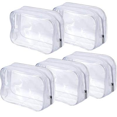 China Large Toiletry Bag Cosmetic Makeup Organizer Bag Clear Fashion Travel PVC Cosmetic Bag for sale