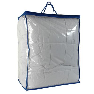 China Wholesale Clear Recyclable PVC Household Essentials Blanket Storage Bag With Handles for sale