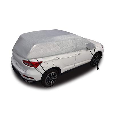 China Factory Price Car Protection Outdoor Waterproof Plastic Car Cover PEVA Half Car Cover By Yaheng for sale