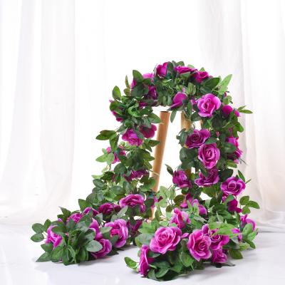 China Wholesale Home/Office Decoration Hanging Artificial Flower Garland Decorations Home Wedding Decorative Silk Flower Vine for sale