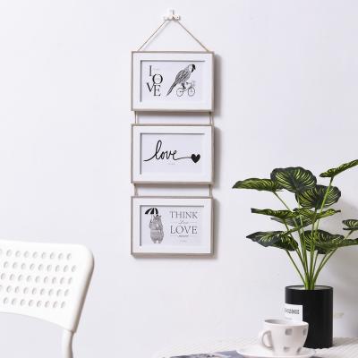 China Wholesale Wooden Home/Office Wall Picture Frames Set Wooden Levitating MDF Photo Frame Set for sale