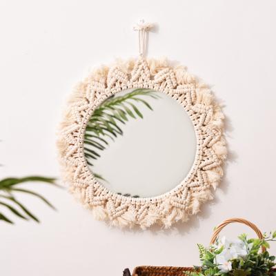 China Wholesale Bohemian Style Bohemian Handmade Home Decor Decorative Mirror for sale