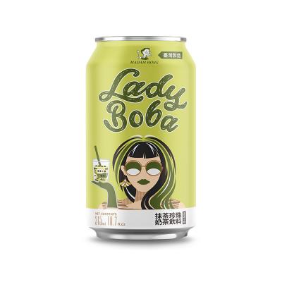 China Lady boba taiwan 315ml matcha bubble tea instant drink mit in taiwan round for sale